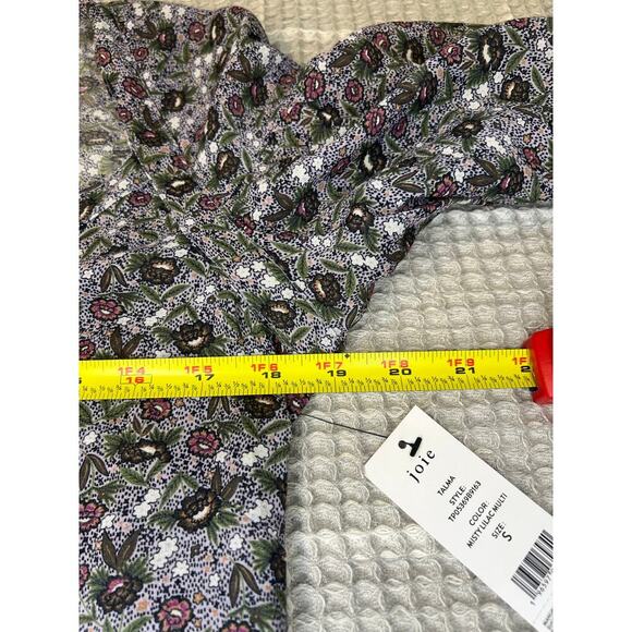 Joie Talma Balloon Sleeve Sweetheart neck Top in Misty Lilac Multi, size S, NWT - Picture 11 of 14